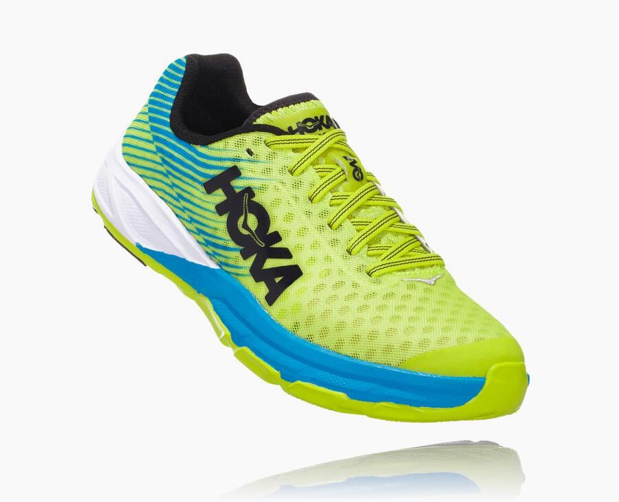 Chaussure Running Hoka One One Evo Carbon Rocket Homme - Vert/Bleu - QHU-791054